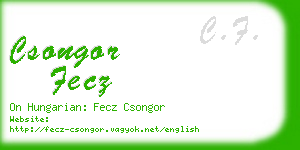 csongor fecz business card
